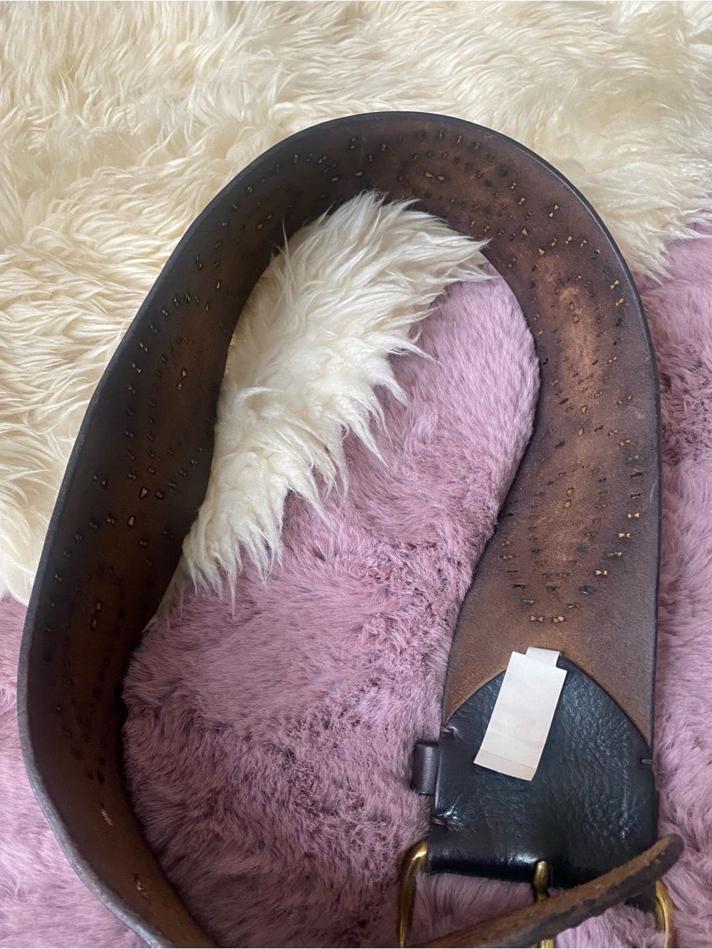Ralph Lauren Studded Leather Belt - Picture 4 of 7